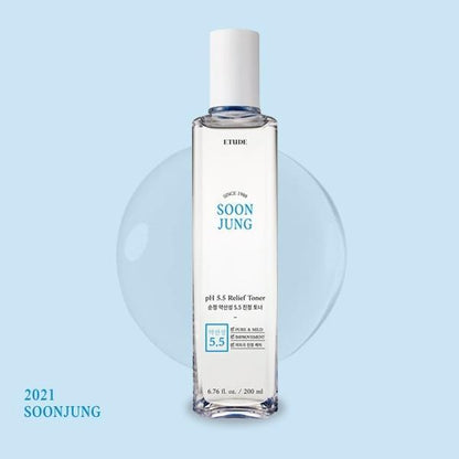 [EtudeHouse] SoonJung pH 5.5 Relief Toner 200ml (21AD)